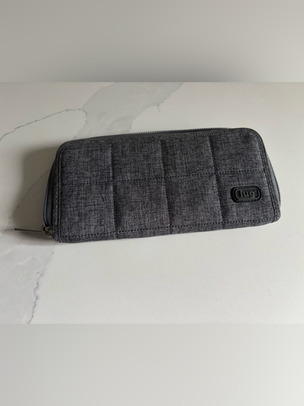 lug Dark Gray Quilted Zip travel Wallet